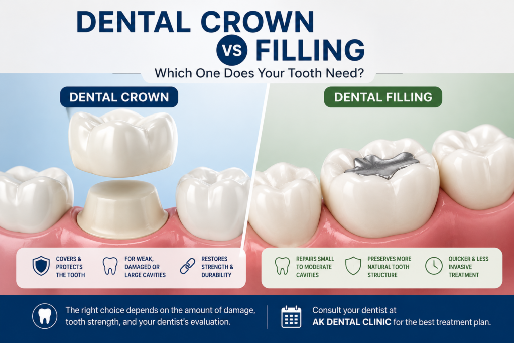 Dental crown vs filling