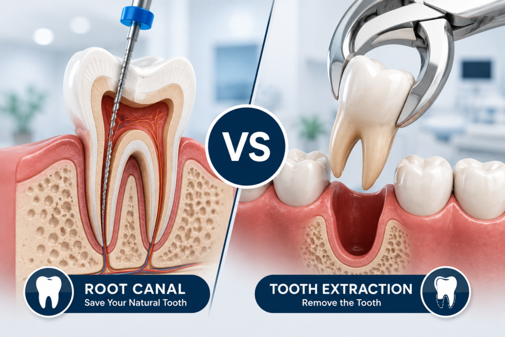 root canal vs tooth extraction